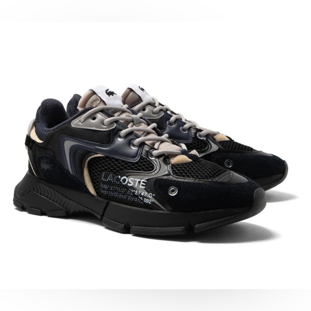 Lacoste Men's L003-Neo Sneakers Black/Navy Low Top Trainers
